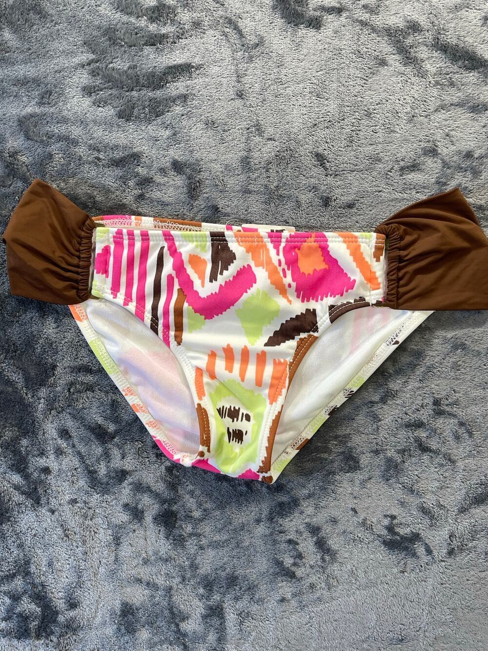 Vintage Y2K NWT Deadstock Metal Ring Hipster Bikini Bottom Small